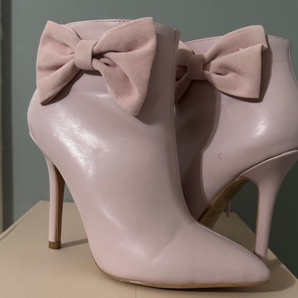 Madison Blush Bow Heeled Boots